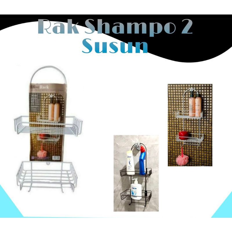 Rak Shampo Kamar Mandi susun 2 / rak besi serbaguna / Rak Besi Anti karat