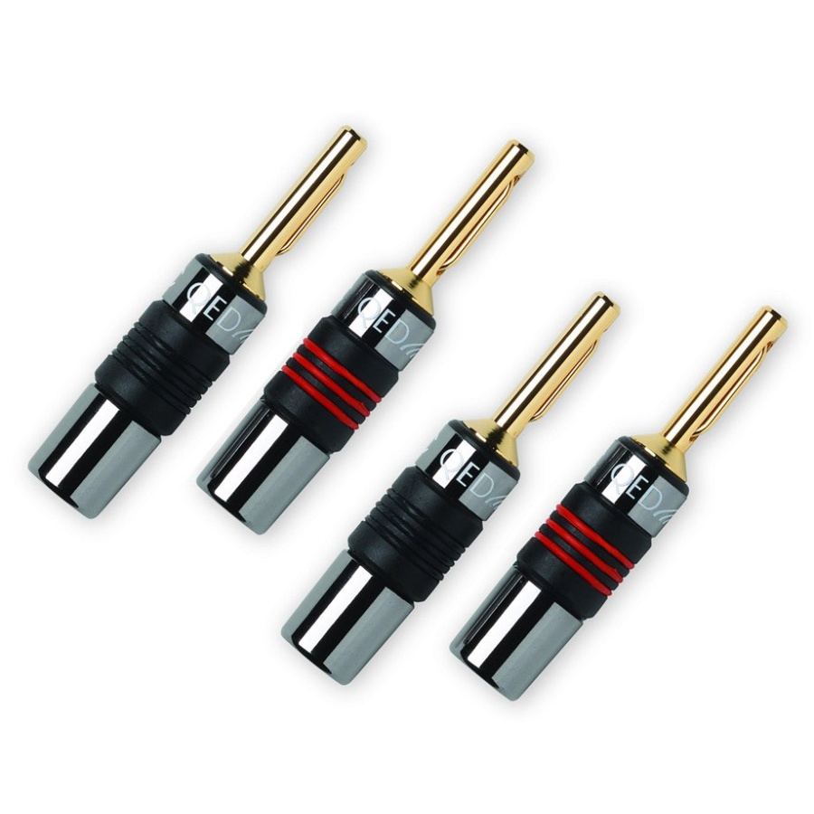 QED AIRLOC Metal 4mm Banana Plug / Jack Banana ( 4 Buah )