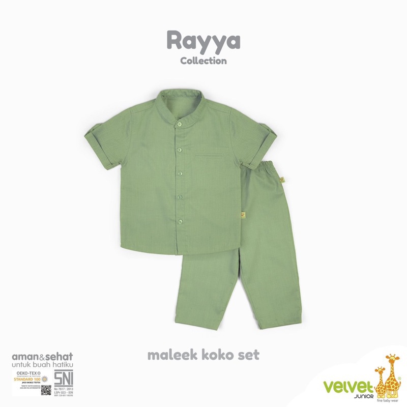 Velvet Junior Koko Maleek - Stelan Baju Koko Anak (VLVT-SKM)