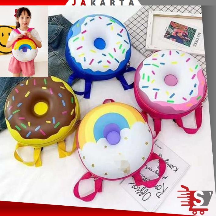 LANGSUNG KIRIM OSM JKT T5152 Tas Anak Bentuk Donat / Tas Fashion Anak / Ransel Donat Anak / Backpack