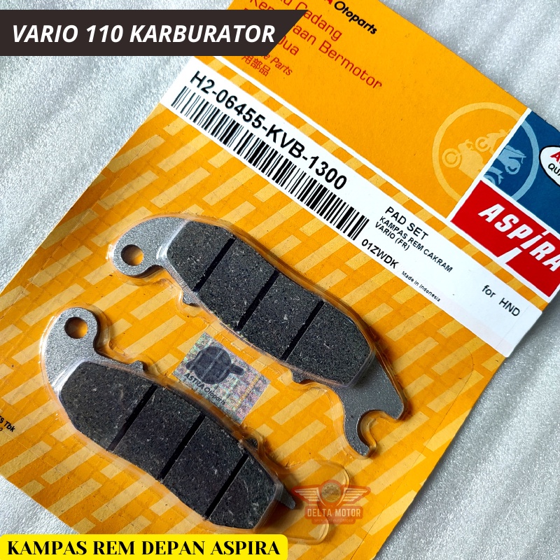 DISPAD DISKPAD KAMPAS REM DEPAN VARIO 110 KARBURATOR ASPIRA