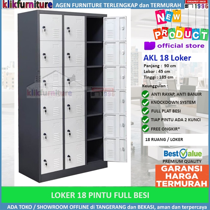 Loker Besi 18 Pintu AKL 18