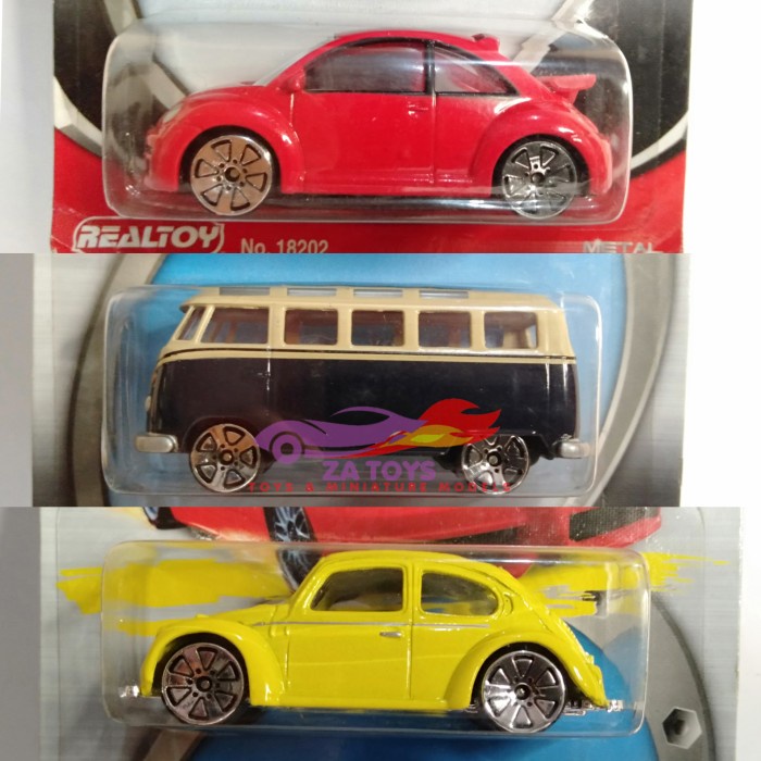 DIECAST VOLKSWAGEN VW BEETLE COMBI SET 3 PCS BY ACTION CITY REALTOY 64 TERBARU