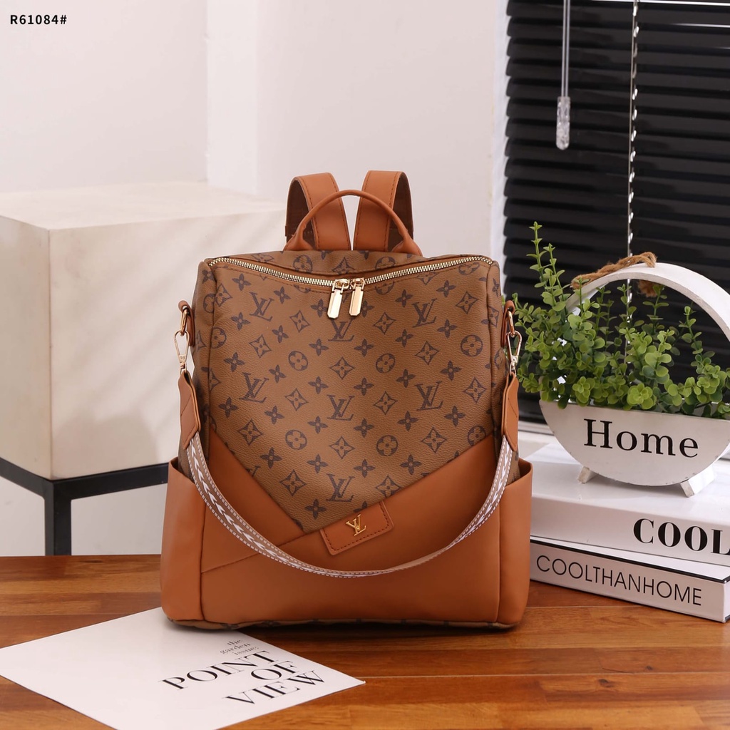 BAG Mono With Leather Backpack GHW R61084 R68847