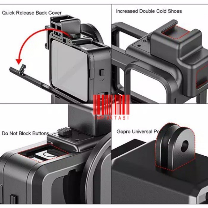 ULANZI G9-4 Gopro Hero 11 10 9 Case Vlog Frame Cage Casing Housing