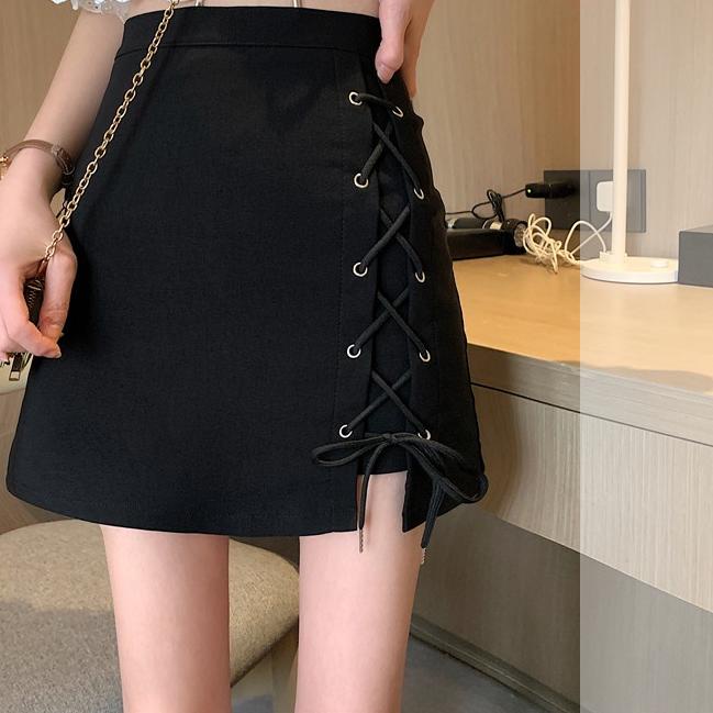 ♪ A-Line Skirt Rok Simpul Tali 2713 (S/M/L/XL) ➼