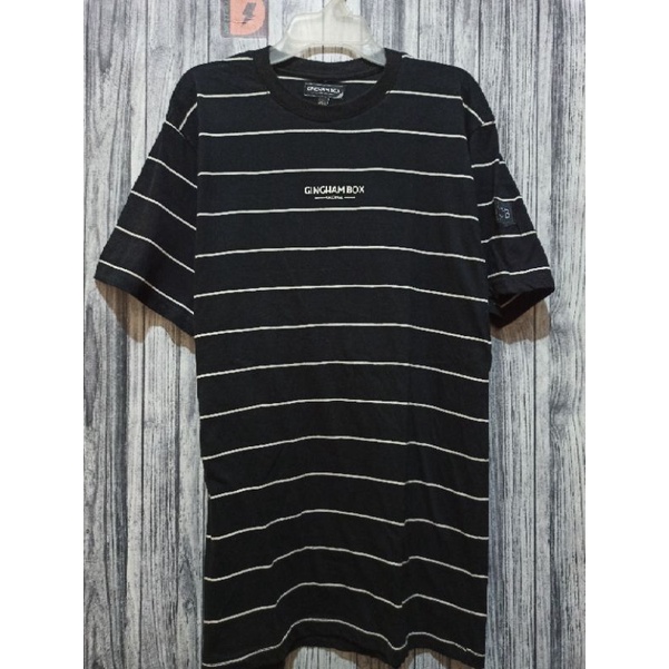 Kaos gingham box the haveford black stripes