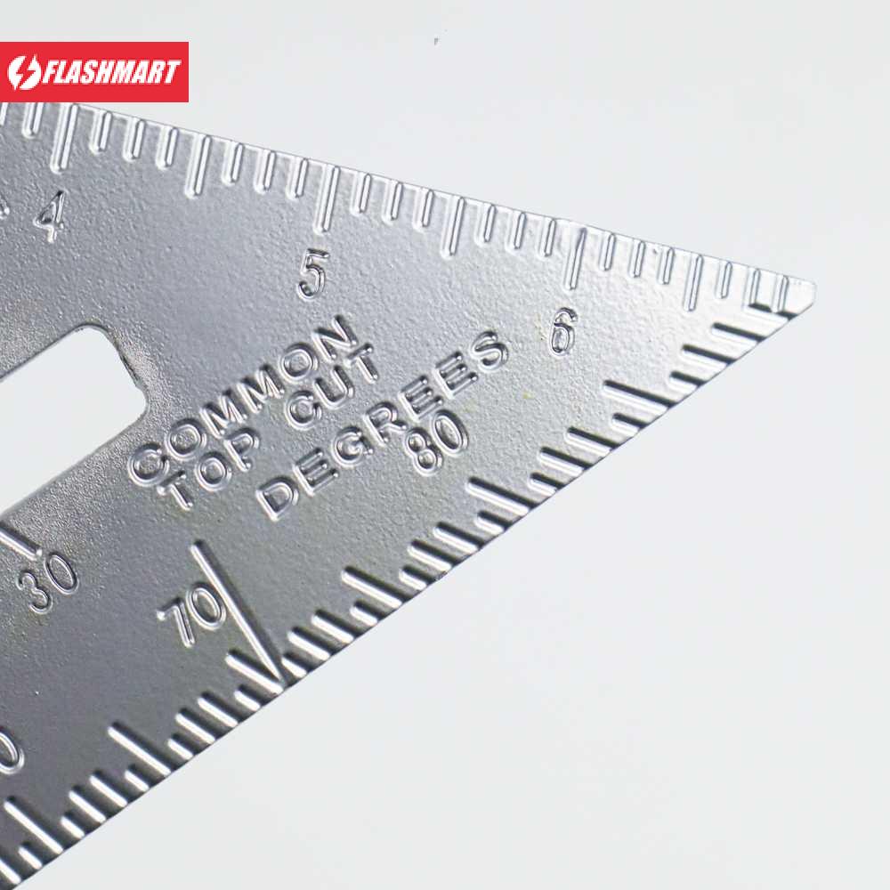 Flashmart Penggaris Siku Mistar Triangle Ruler Aluminium - VK18