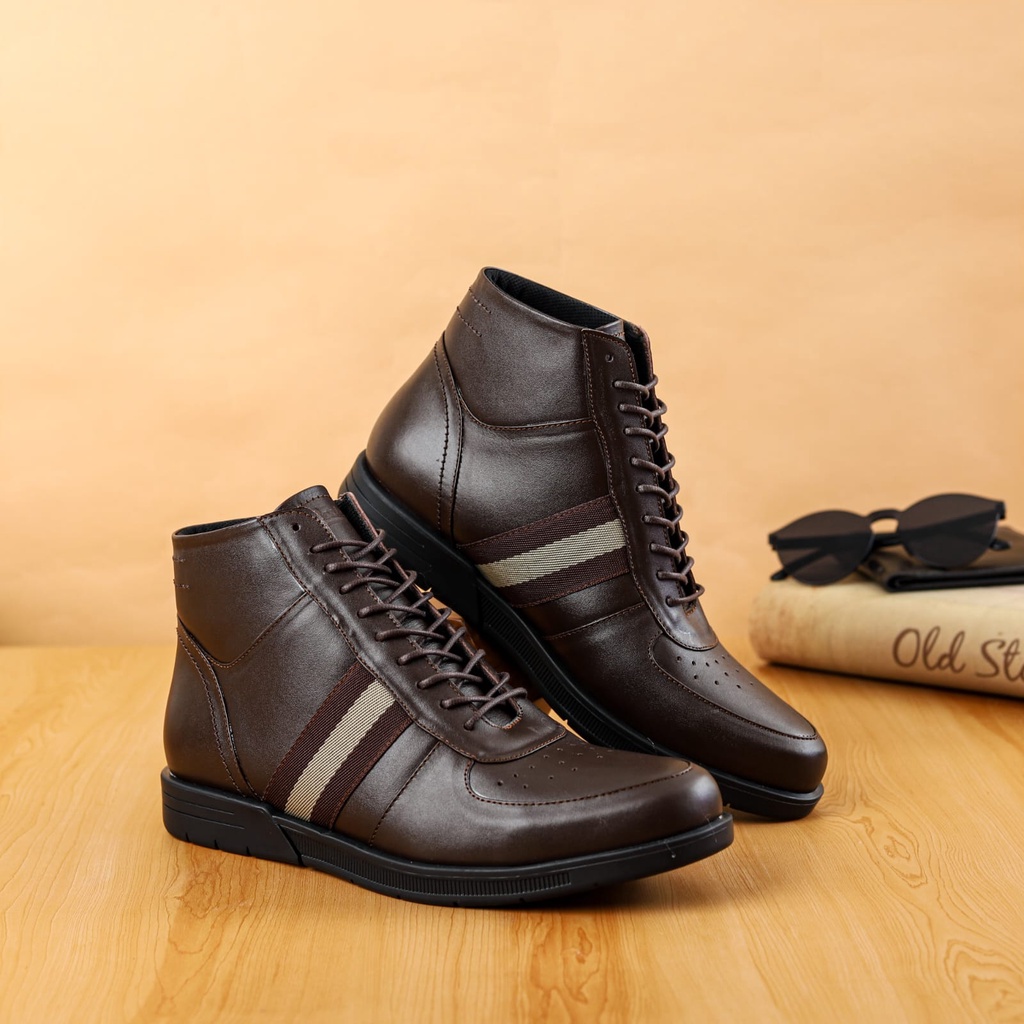 sepatu boot coklat sepatu boot pria sepatu bally style sepatu pantofel coklat sepatu boot casual sepatu kerja pria sepatu kantor pria keren flavio boston