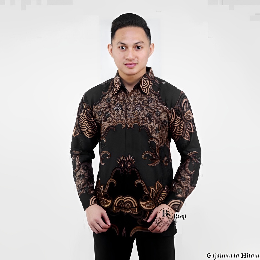 ATASAN  Batik Pria  lengan panjang  jumbo/ BAJU Kemeja Size Seragam Size Lengkap