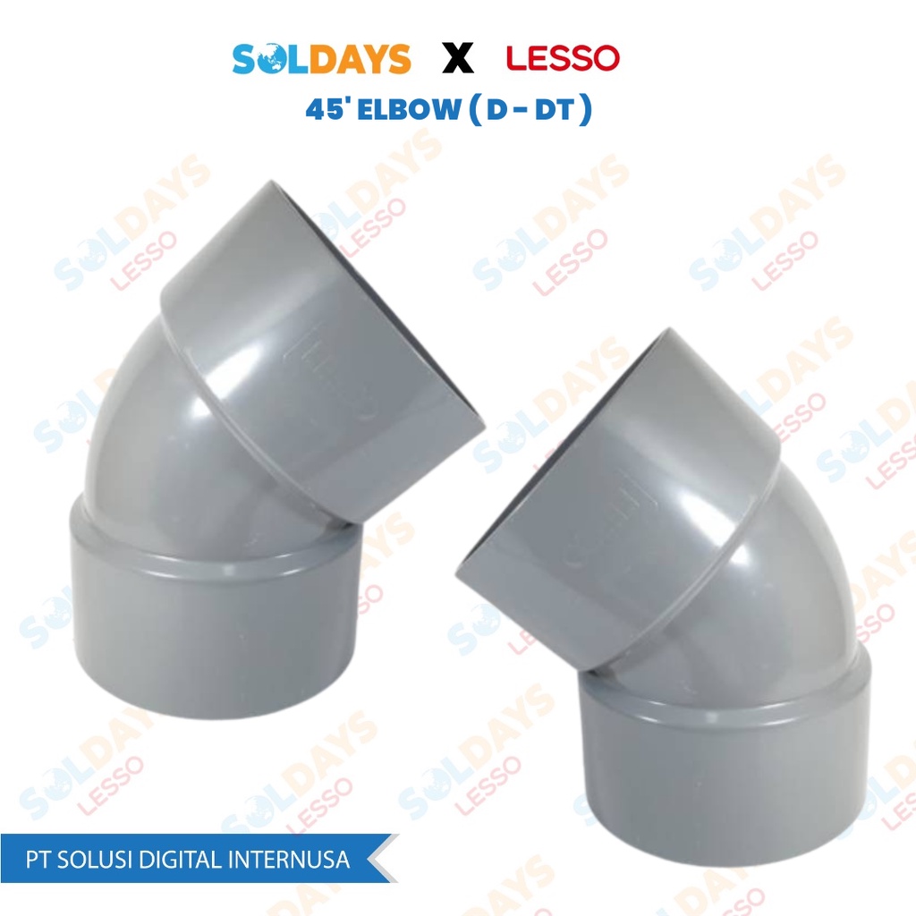 Lesso 45' Elbow ( D - DT ) 3&quot; / 45' ELBOW ( D - DT ) 3 Inch