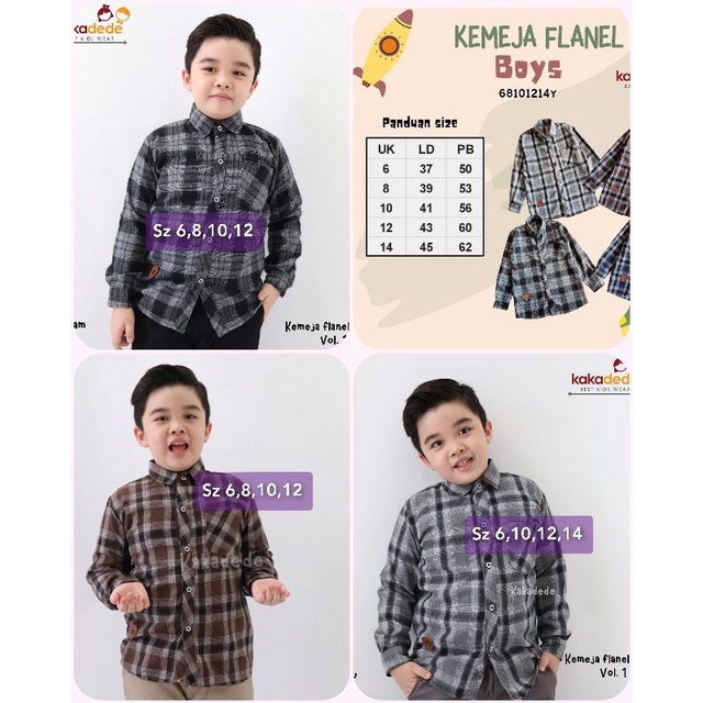 Kakadede - Kemeja Flanel Boy