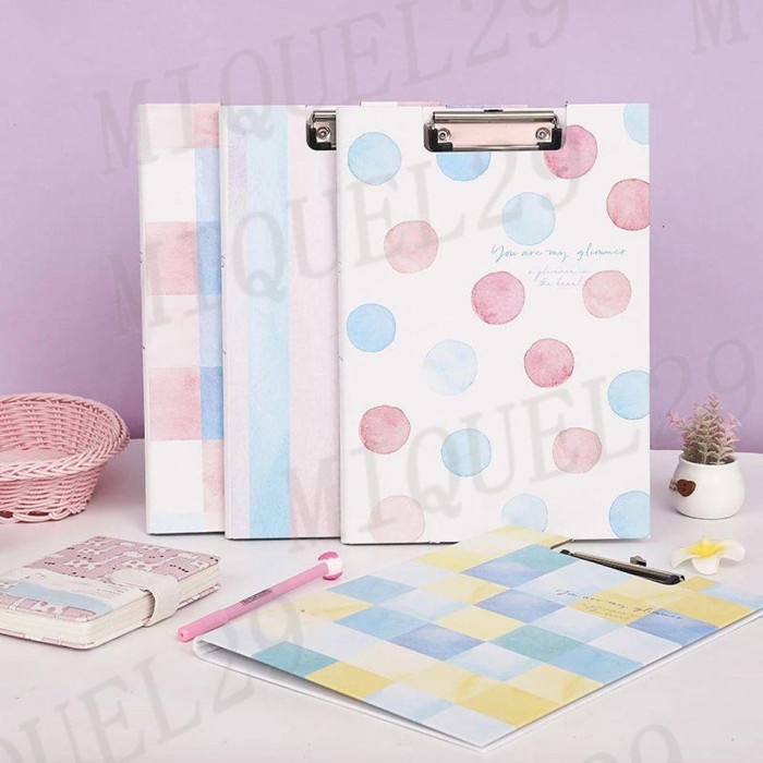 Terlaris Miquel A4 Clipboard Organizer File Folder Kartun Memo Klip Dengan