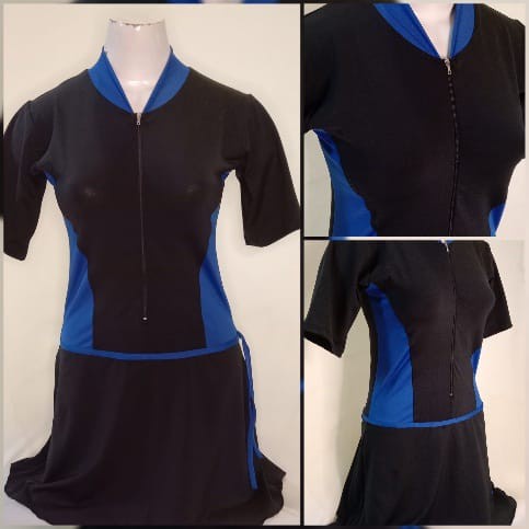 Baju Renang Wanita Baju renang wanita lengan pendek rok - M, Merah(U6H1) Swimsuit Wanita Big Size BI