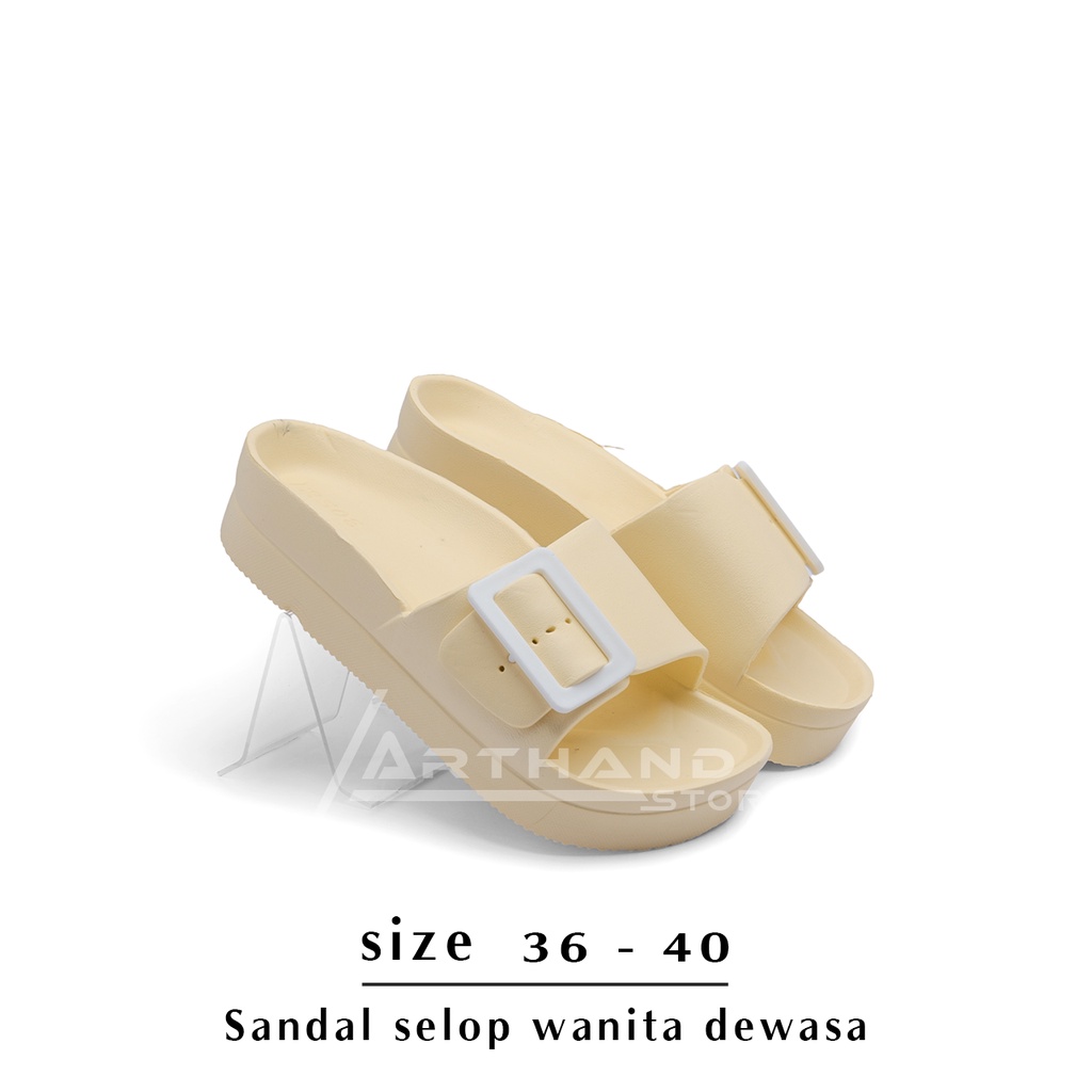 Sandal Wanita Kekinian dan Terbaru Remaja Dewasa Selop Model Gesper Ukuran 36-41