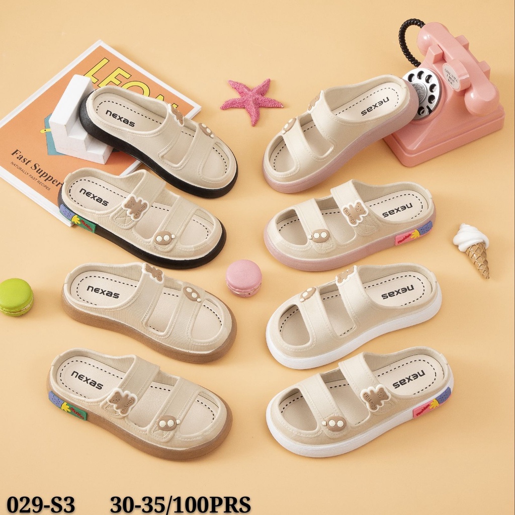 Sandal Jelly Import Selop Anak Perempuan Terbaru 24-35 / Sandal Anak Perempuan Jelly THE ONLY TEDDY BEAR / Sandal wedges selop Terbaru HYS 029 - S3 /sendal karet jelly perempuan kekinian