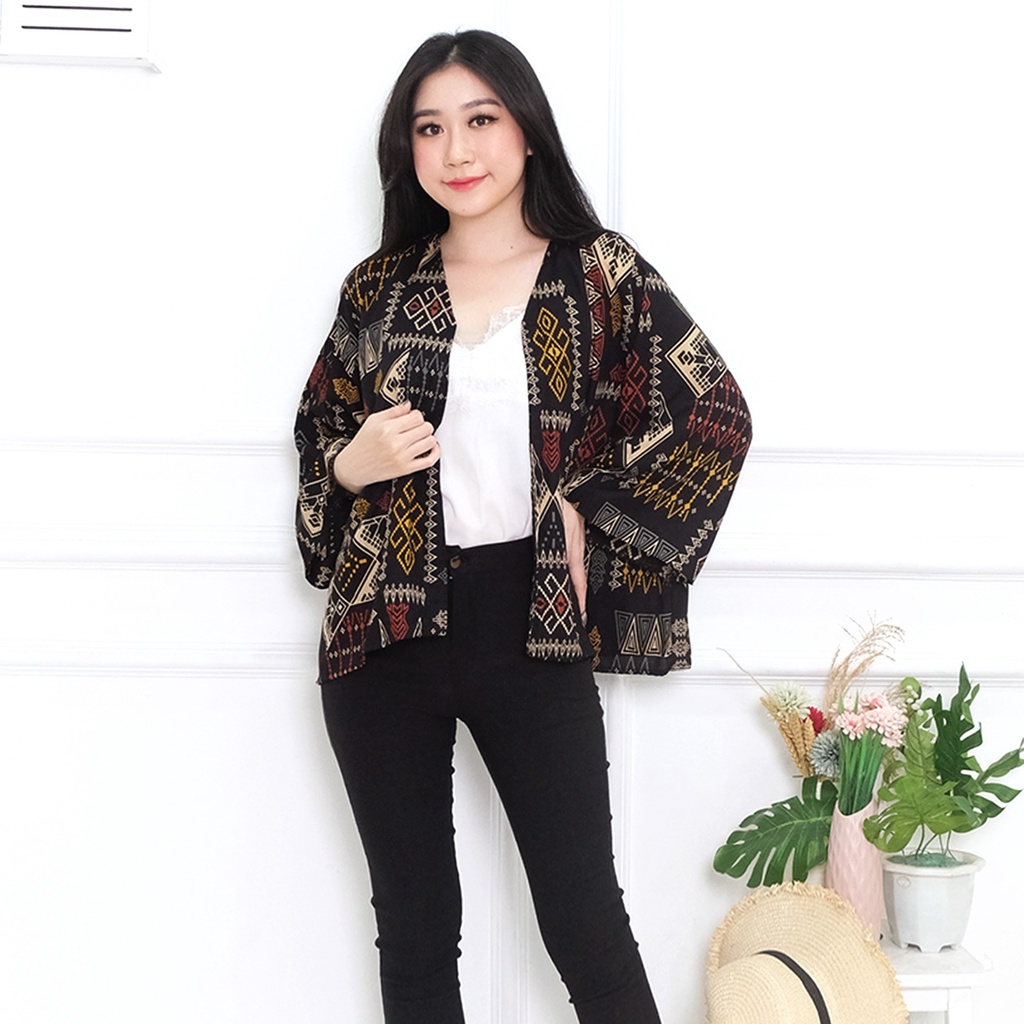 𝑱𝒂𝒌𝒂𝒓𝒕𝒂𝑭𝒂𝒔𝒉𝒊𝒐𝒏 cardigan semi blazer layer batik tribal bohemian kardigan etnik bahan adem