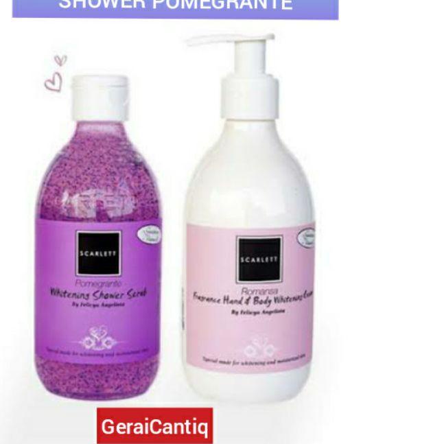 ❅ PAKET SCARLETT WHITENING 2 IN 1 BODY LOTION + BODY SHOWER - PEMUTIH BADAN SCARLET ☃