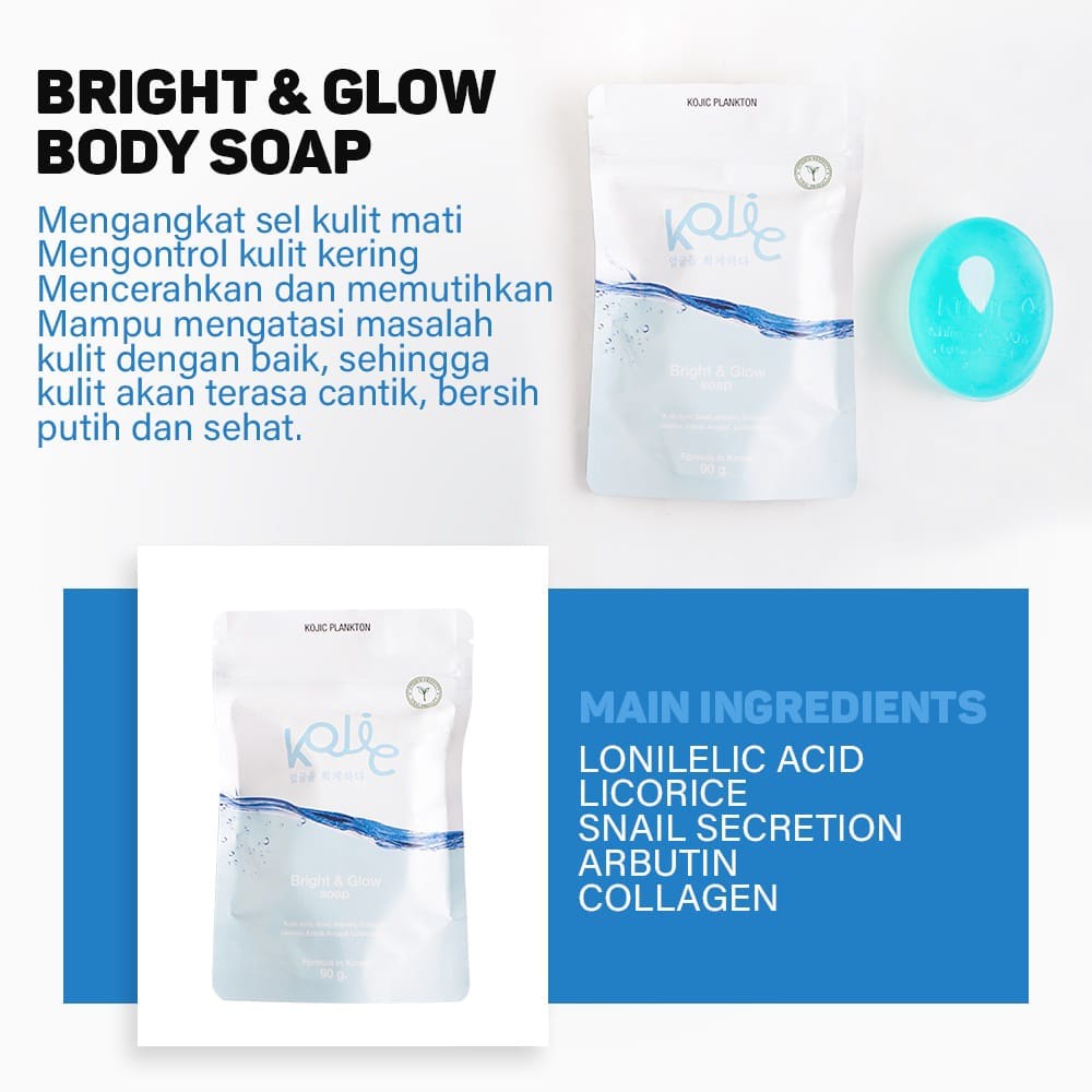 Kojie Bright &amp; Glow Body Soap Plankton ~ Original 100%