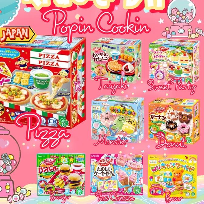 

♤ Kracie Popin Cookin DIY Candy Maker Japan Miniature Food/Kracie Popin Cookin Ice Cream Strawberry Donut Sushi Burger Sweet Party Matsuri Pizza Taiyaki/Kreativitas Anak Kracie Popin Cooking DIY Fast Food ♡