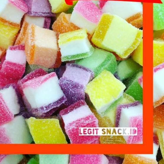 

۩ Permen Jelly Buah Thailand / Permen Jeli Kiloan / Jely Kubus Kotak 500 Gram ♣