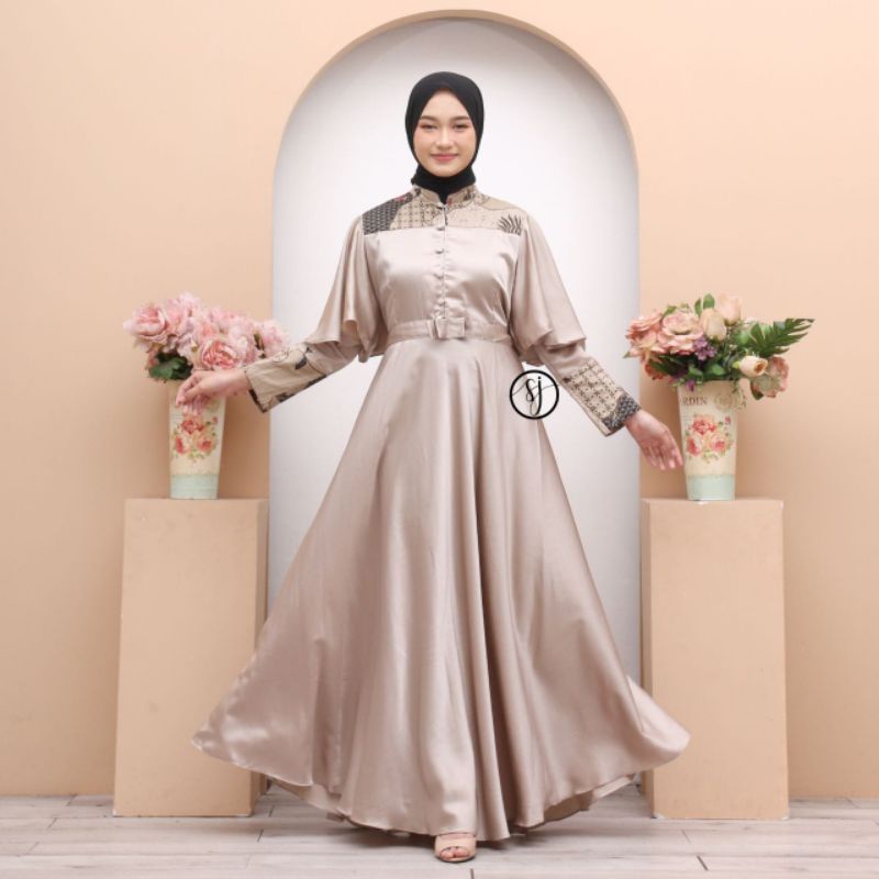 gamis maxmara luxury combi batik