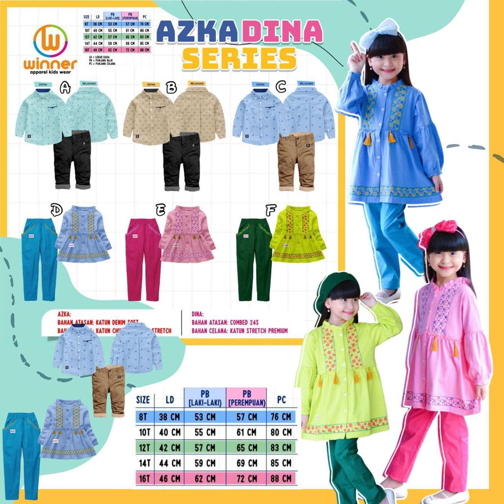 Setelan anak couple Azkadina Winnerkids