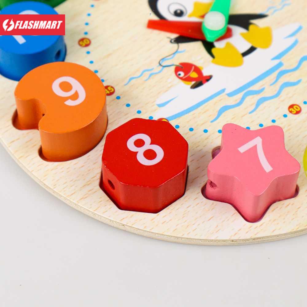 Flashmart Board Game Mainan Edukasi Anak Geometry Number Roulette Match