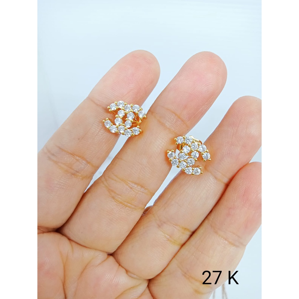 ANTING TUSUK PERHIASAN IMITASI LAPIS EMAS