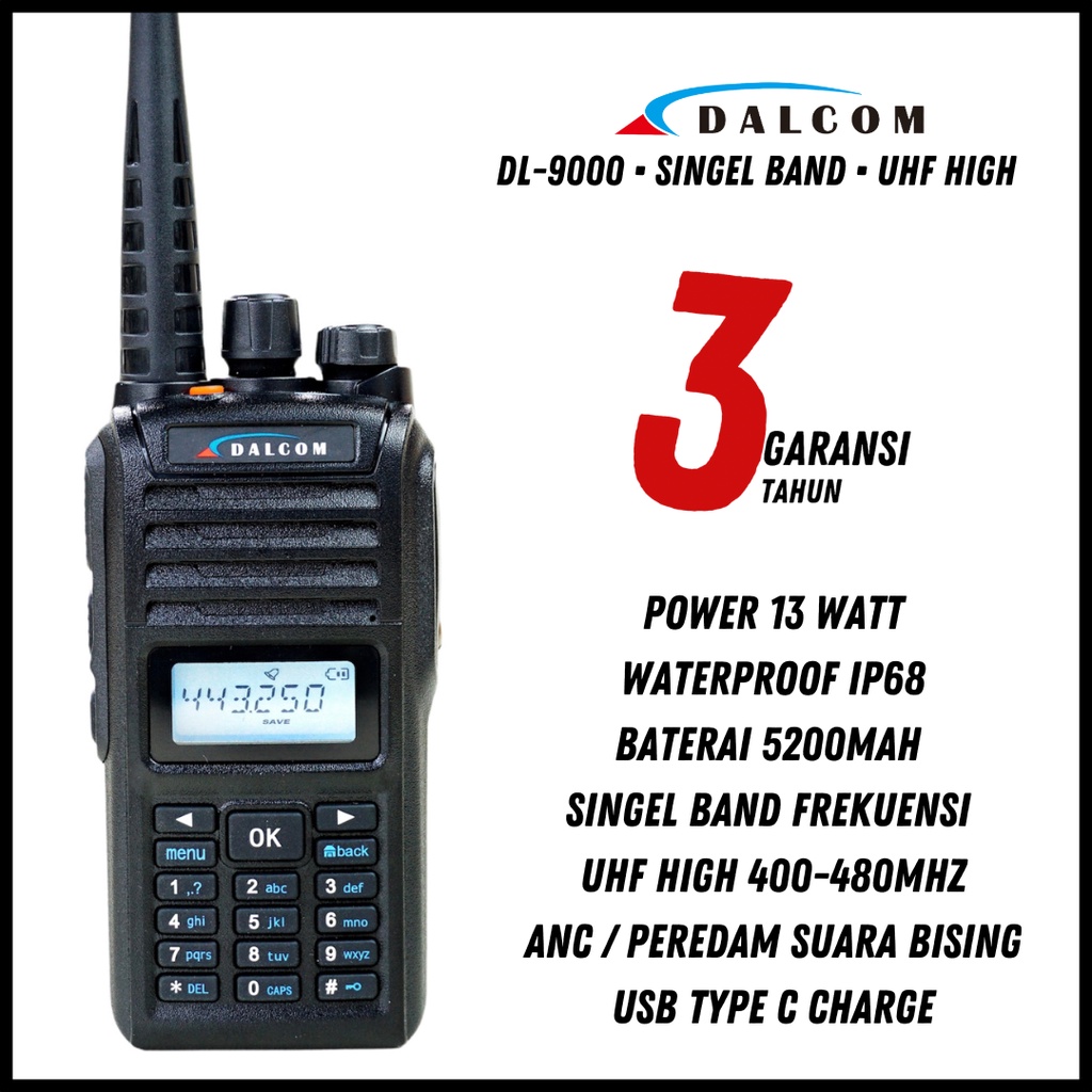 HT DALCOM JAPAN DL-9000 SINGEL BAND UHF HIGH IP68 WATERPROOF