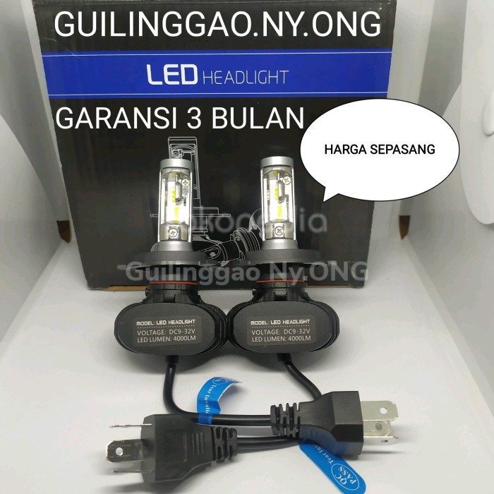 Led H4 & H11H/H1Csp Chip Headlamp Lampu Mobil Sepasang Garansi 3 Bulan Star Seller