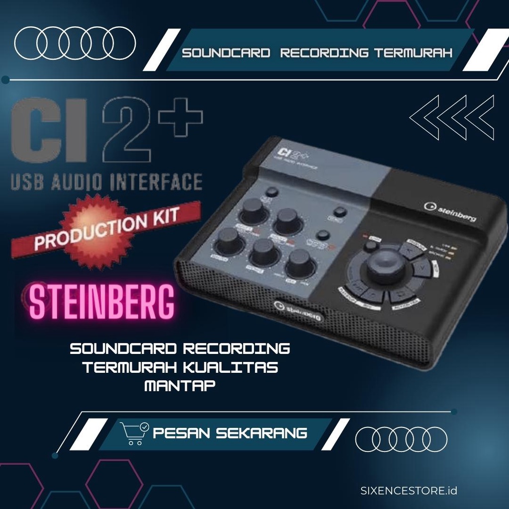 SOUNDCARD RECORDING STEINBERG CI 2+ USB AUDIO INTERFACE MURAH