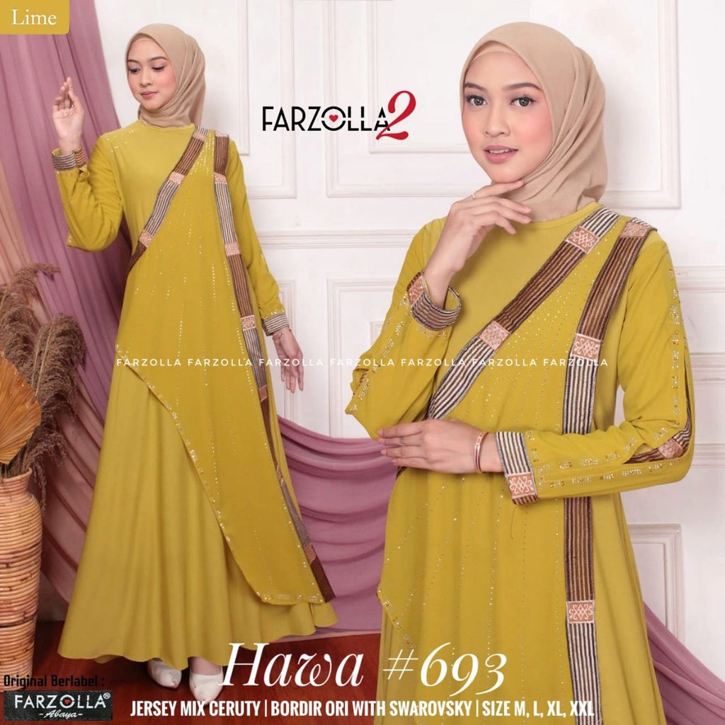 Gamis Turkey Abaya Bordir Asli Jersey Mix Ceruty Best Seller Original Produk By Farzolla