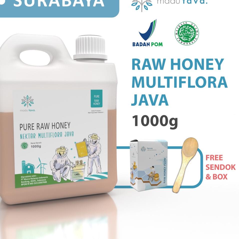 

♟ Murni Asli 1kg Tava Grade A Nektar Multiflora Java 100% Alami Pure Natural Raw Honey ♜