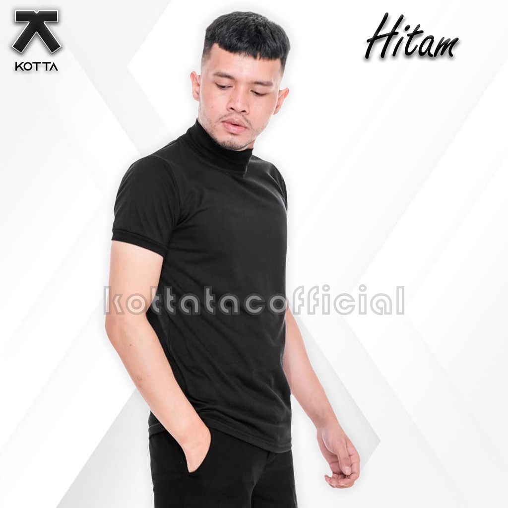 KAOS KERAH TINGGI LENGAN PENDEK - KAOS TURTLENECK - KAOS KERAH TINGGI UNISEX - BAJU KERAH TINGGI - KAOS KERAH KOREA - KAOS KERAH TINGGI LENGAN PAJANG