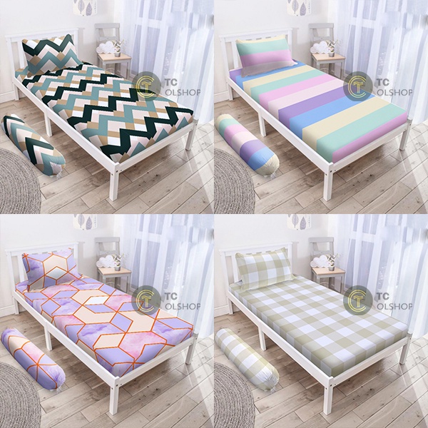 Sprei 120x200 Single Aesthetic Ukuran No 3 Bahan Katun Adem