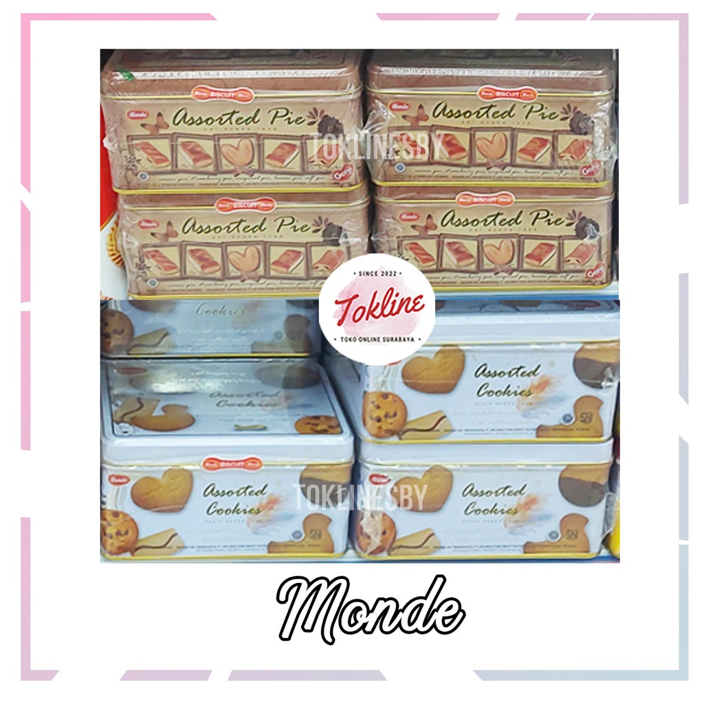 

[ 1 Paket isi 6 ] Monde Assorted Cookies 320gr Pie 285gr Biskuit