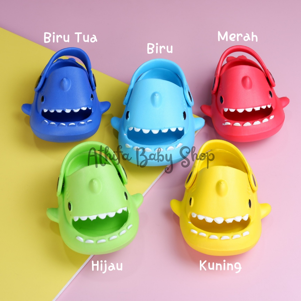 Sepatu Sandal Anak Laki Bayi Balita Usia 6 7 8 9 10 11 Bulan 1 2 3 Tahun Sendal Gunung Karakter Baby Shark Lelaki Cowok Spon Prewalker Phylon Ringan -502-