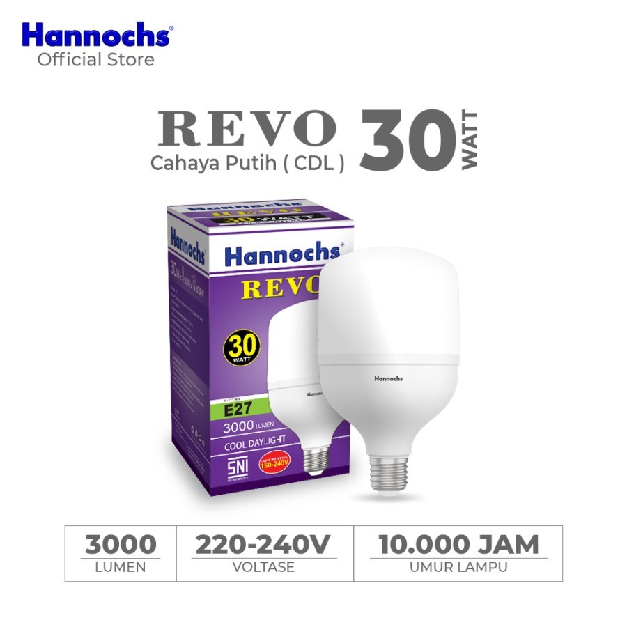 Lampu LED Hannochs Revo 30 Watt Cahaya Putih