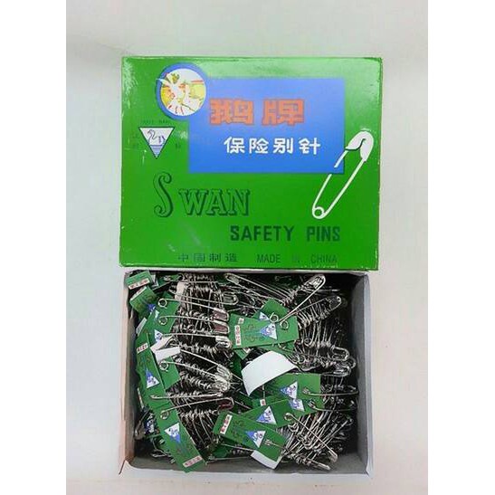 Peniti LSwan Safety Pins Import Qualitas Bagus Isi 12 pcs