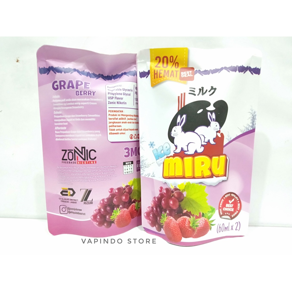 MIRU GRAPE BERRY 60ML 3MG BY JOZOJO LIQUID