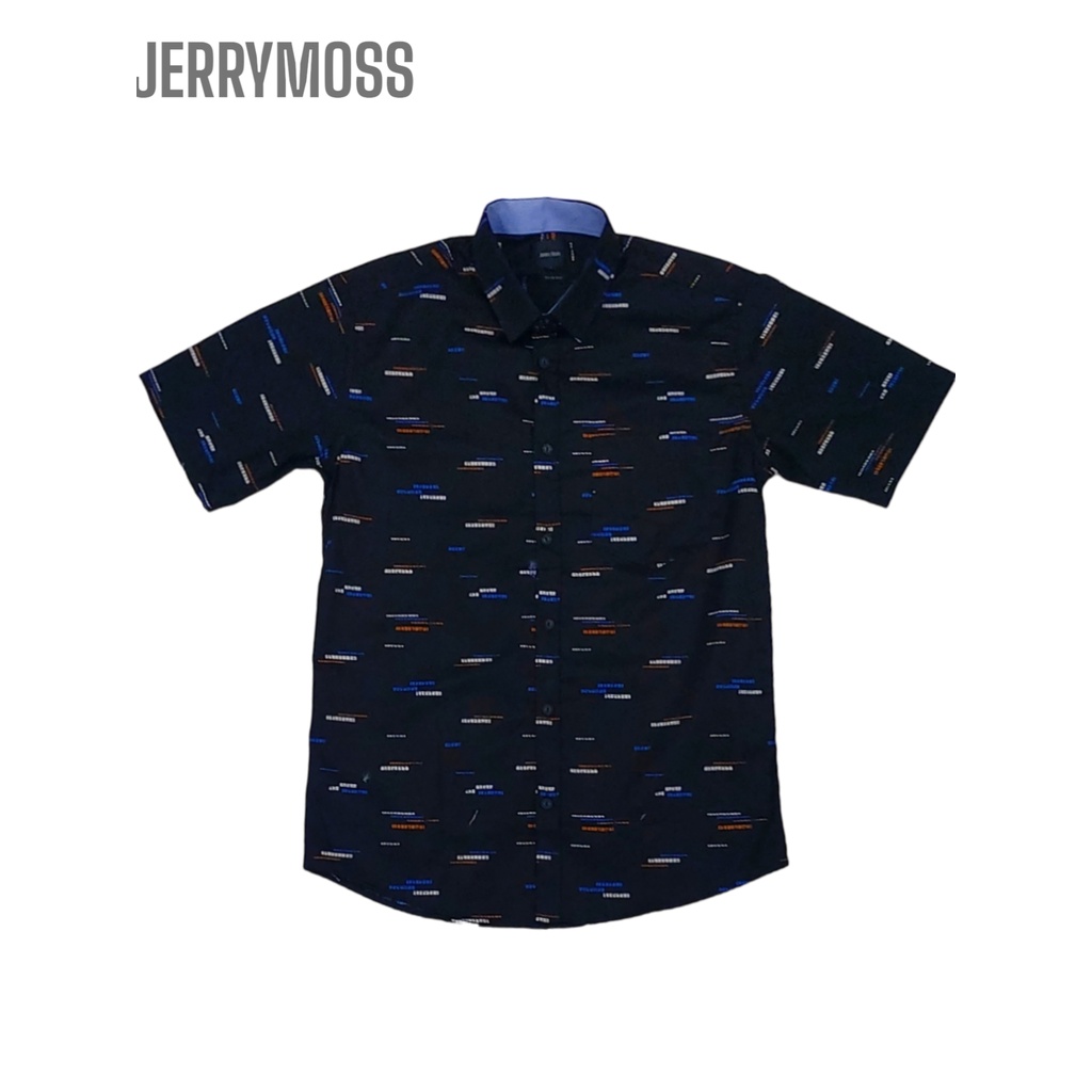 Kemeja Casual Pria Slim Fit Lengan Pendek Jerry Moss 912