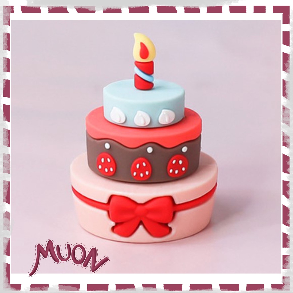 Figurin Topper Bentuk Birthday Cake 3 Tier Layer Korean Style Unik Lucu
