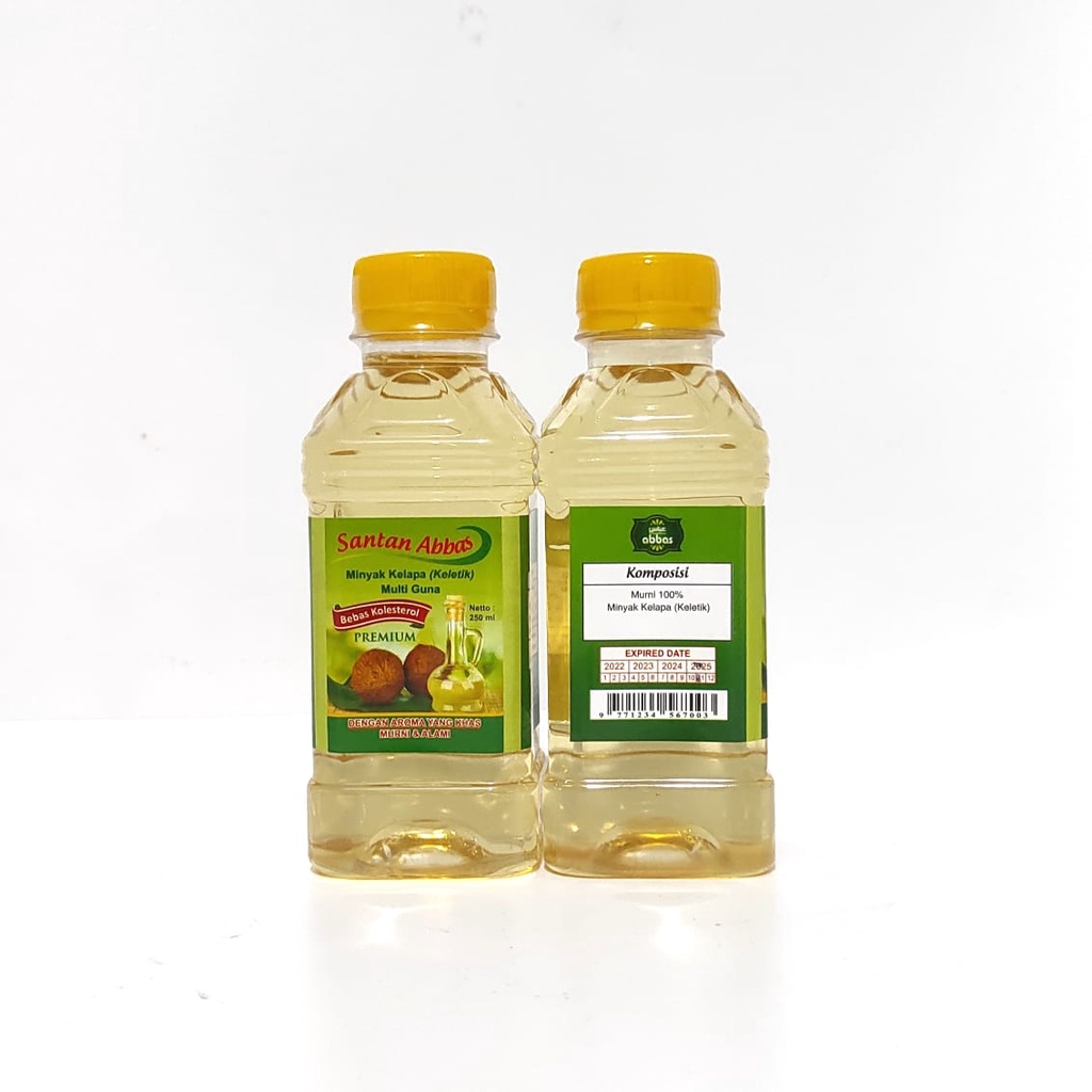 

Minyak Kelapa Kelentik / Keletik Santan 250ml 100% Murni / Lentik Minyak Kelapa Asli