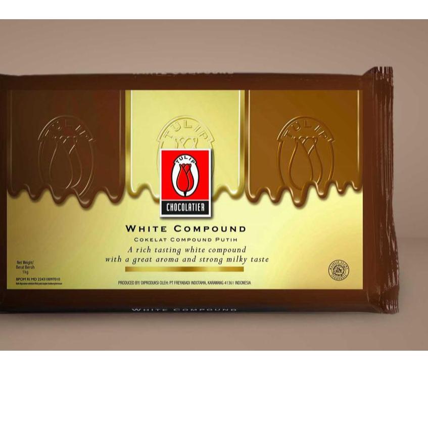 

☁ Coklat Tulip White Chocolate Compound 1kg ♘