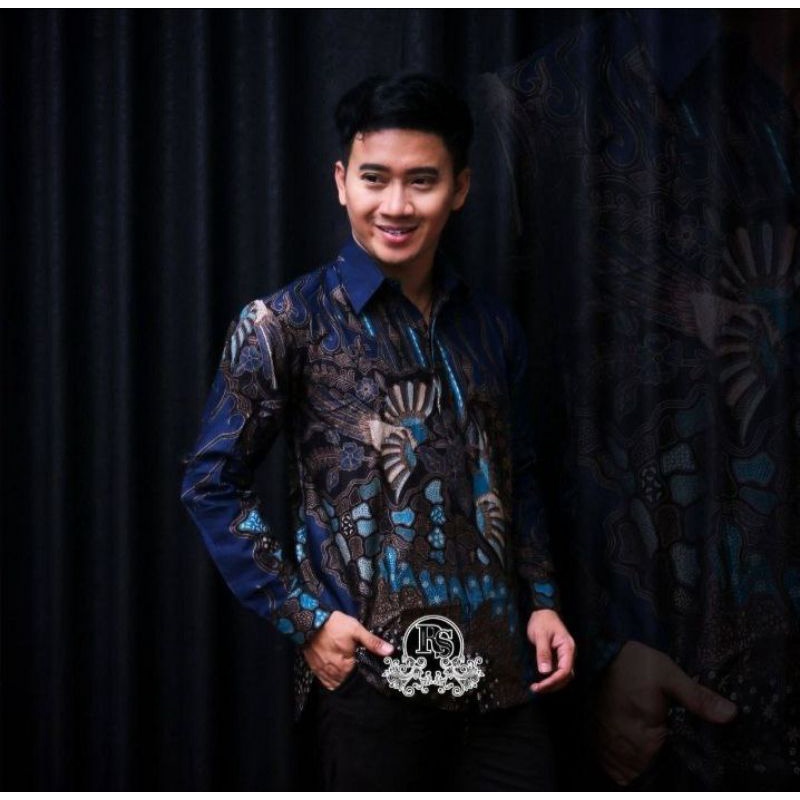 Batik Pria Couple Batik Ayah dan Anak Laki Laki Kemeja Batik Anak Cowok Motif Gkcl Warna Hitam