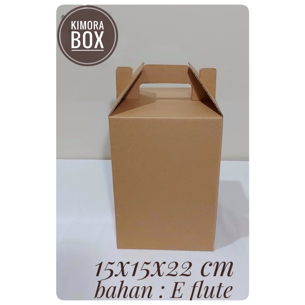 

kardus karton box uk. 15x15x22 cm... model die cut tas jinjing