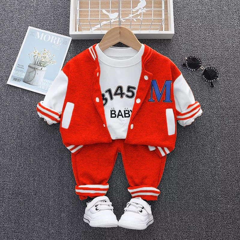 NEW FASHION UNTUK ANAK LAKI-LAKI DAN PEREMPUAN 3IN1 BABY TOM JACKET+KAOS+JOGER BISA PILIH WARNA SETELAN TERBARU CASUAL SEHARI-HARI TERPOPULER