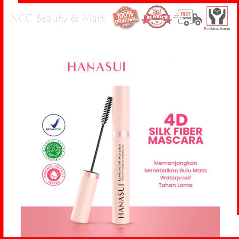 * NCC * Hanasui Maskara Kosmetik Mata Eyedorable Mascara Instant Volume and Lift For Fuller Looking