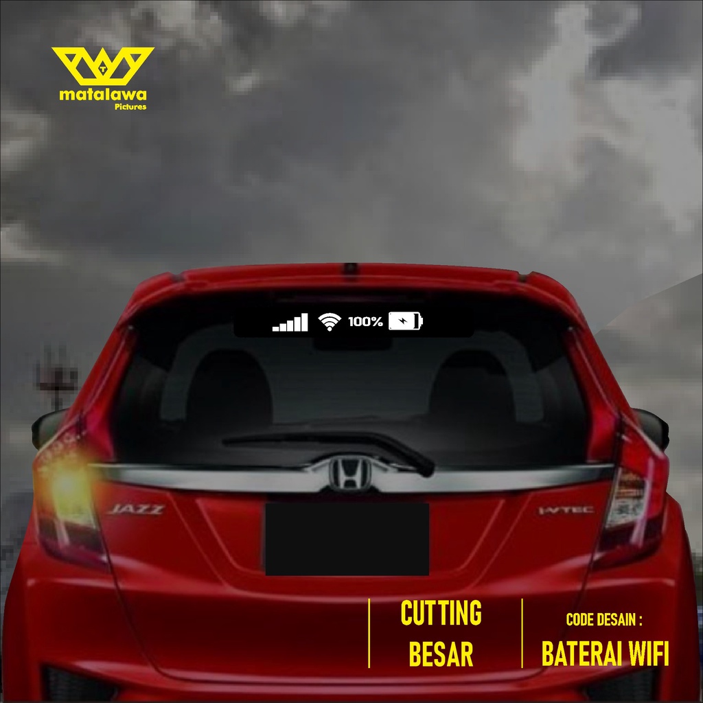 CUTTING STIKER BATERAI SINYAL WIFI KACA MOBIL TRUK
